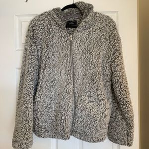 Fluffy zip up hoodie